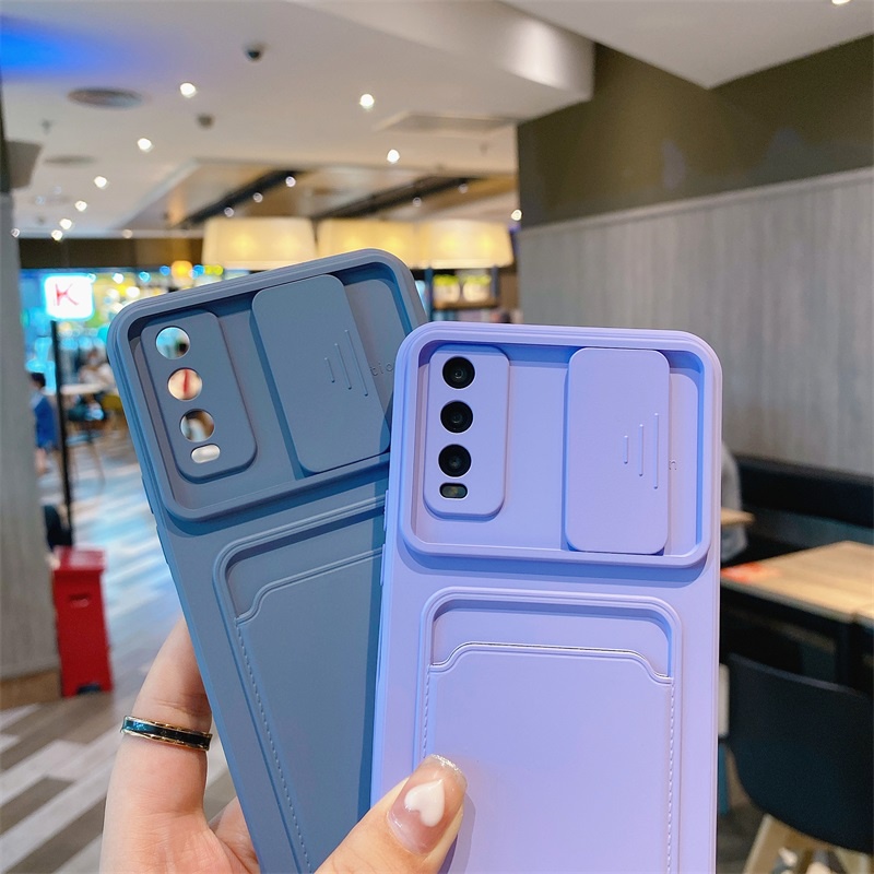 Ốp Điện Thoại Có Ngăn Kéo Đựng Thẻ Bảo Vệ Camera Cho Realme 8 Pro 4G OPPO A94 F19 Pro Reno 5 Lite