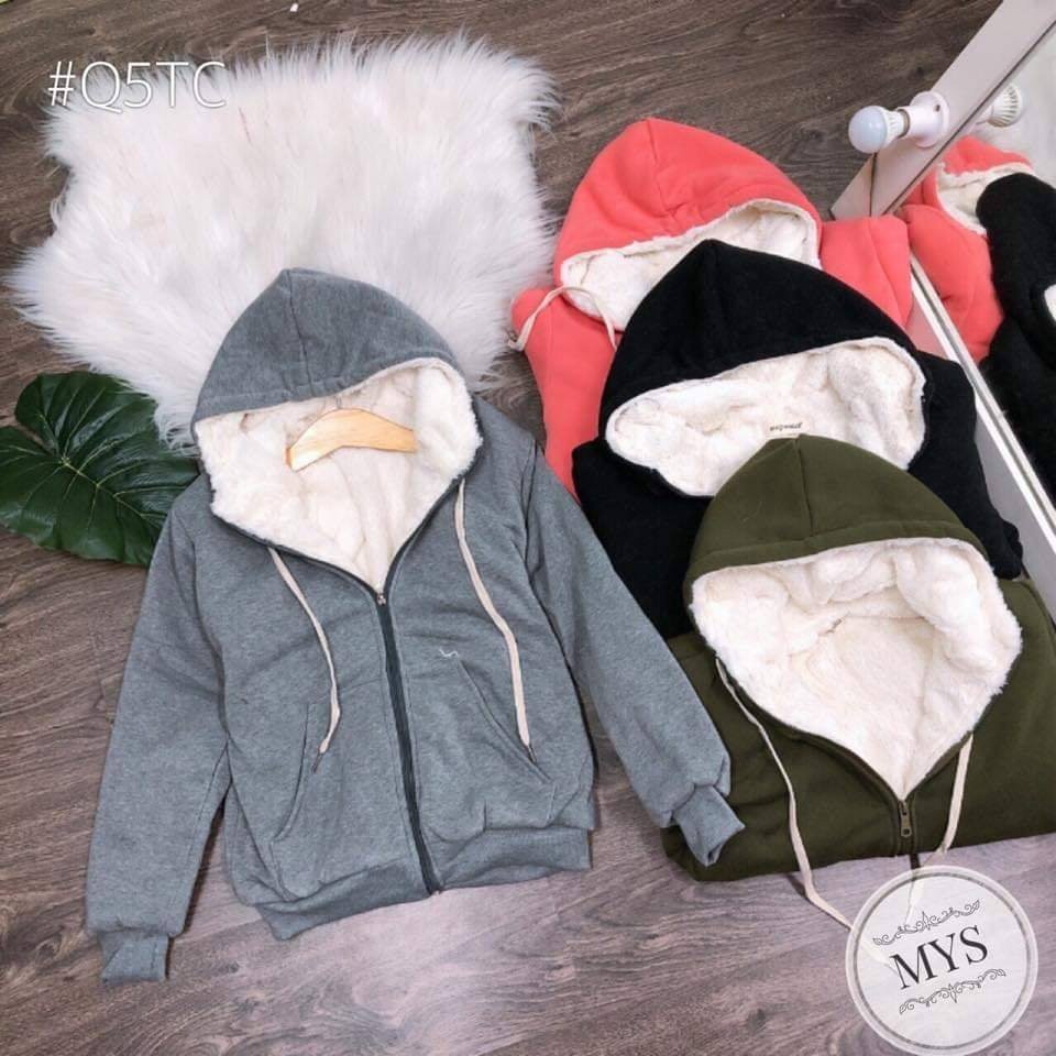 Áo khoác nỉ lót lông nam nữ unisex nỉ hoodie dày dặn ấm áp HOT | WebRaoVat - webraovat.net.vn