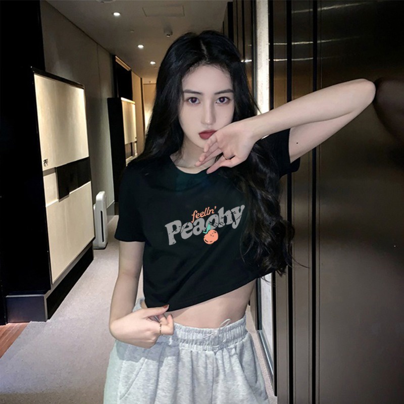 Áo Thun Lửng In Họa Tiết Dễ Phối Đồ