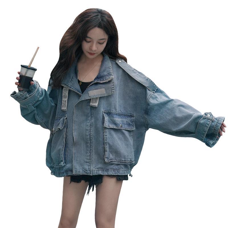 Áo Khoác Denim Tay Dài Thời Trang Dành Cho Nữ