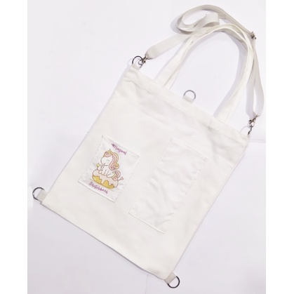 Túi Vải Tote Kiêm Balo phi hành gia TBL5 astronaut 12 cung hoàng đạo ngựa thần siêu anh hùng hổ mập gấu thỏ cherry berry