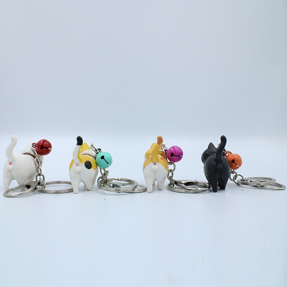 CHARMS Móc Khóa Đôi Hình Mèo Xinh Xắn