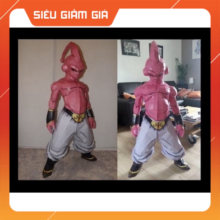 Bộ kit mô hình giấy 3d Kid buu ma bư gầy cỡ lớn Dragonball figures mô hình bảy viê