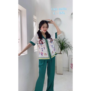 LỤA SATIN QUẦN DÀI - TAY NGẮN