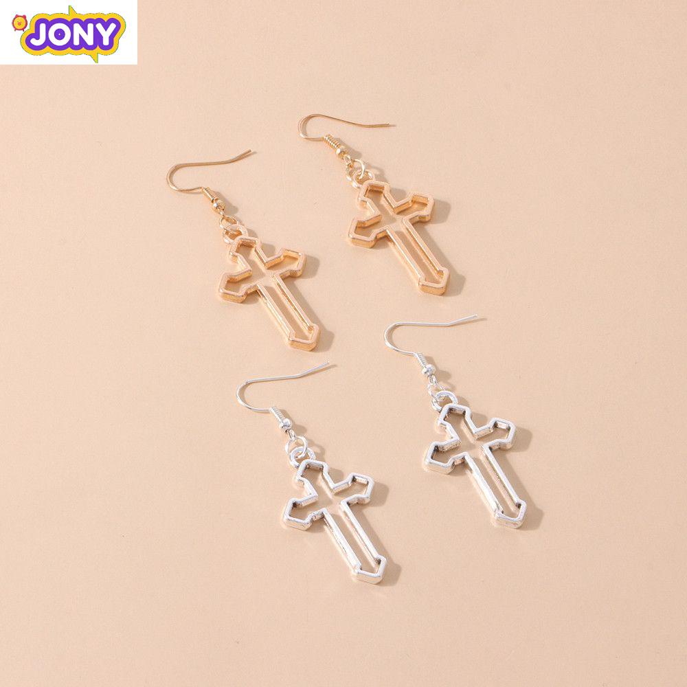 Khuyên Tai Mặt Chữ Thập Phong Cách Gothic Thời Trang Cho Nữ