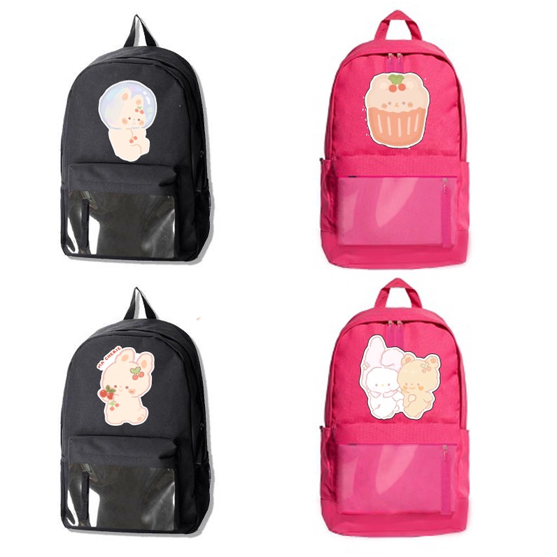 balo trong suốt gấu thỏ cherie berie BLTS42 ita bag balo dễ thương hot trend thần tượng hoạt hình