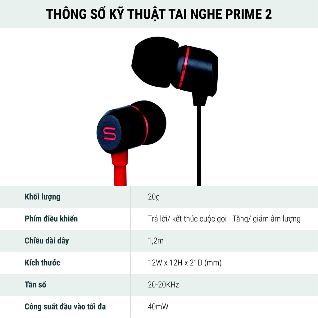 Tai Nghe Thể Thao Nhét Tai SOUL PRIME 2 - BR SP42