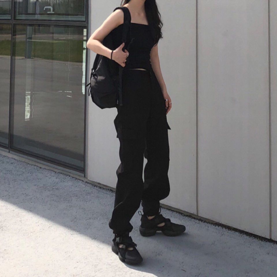 Quần túi hộp lưng cao dáng dài thời trang hàn quốc | BigBuy360 - bigbuy360.vn