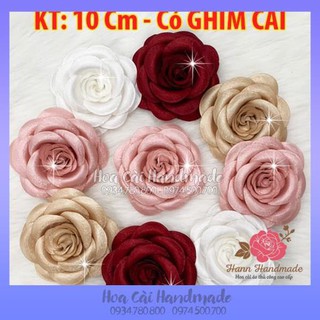 Hoa cài áo ⚡𝑭𝒓𝒆𝒆𝒔𝒉𝒊𝒑⚡️ Tag Hoa Trà Lớn Cài Áo, Hoa Cài Áo Hoa Có Ghim, Có Trâm Cài Áo -Bông cài Hannn Handmade