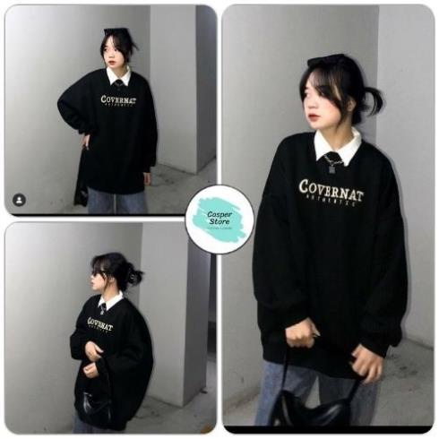 [Quà tặng kẹo] Áo khoác Nỉ cotton Nữ Convernat⚡ Áo sweater mùa đông dài tay form rộng, thiết kế đơn giản | BigBuy360 - bigbuy360.vn