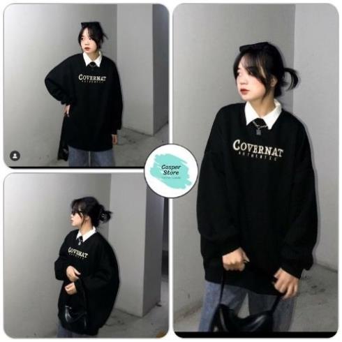 [Quà tặng kẹo] Áo khoác Nỉ cotton Nữ Convernat⚡ Áo sweater mùa đông dài tay form rộng, thiết kế đơn giản | BigBuy360 - bigbuy360.vn