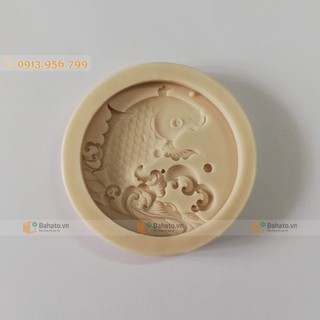 Khuôn silicon 3D tạo hình cá chép vượt vũ môn 8.7x1.2cm