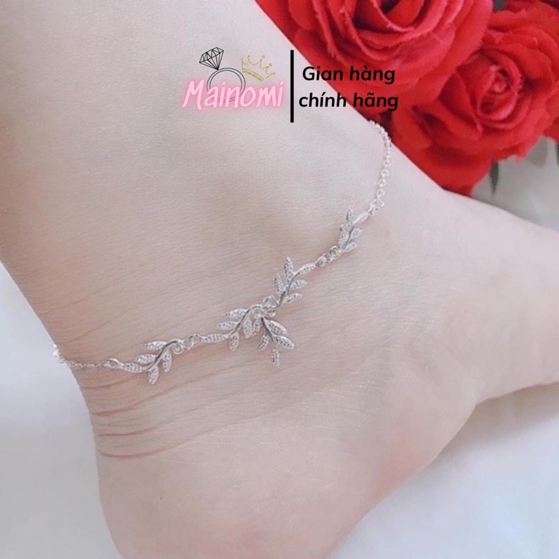 Lắc chân bạc ta xinh xắn, nhẹ nhàng thanh tú cho các nàng thơ Mainomi Shop Bạc Xinh
