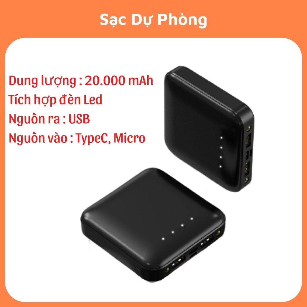 Pin Sạc Dự Phòng 2in1 Dung Lượng 20.000mAh