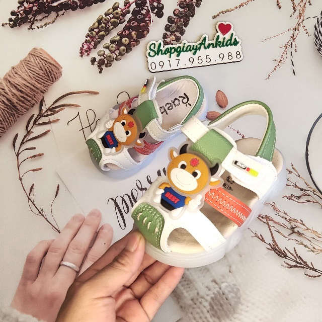 giày tập đi cho bé trai phong cách hàn quốc Ankids 555