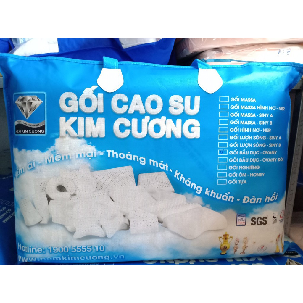 [Rẻ nhất Shopee] - Gối cao su Kim Cương hình Ner gối cao su người lớn chính hãng, cao su thiên nhiên