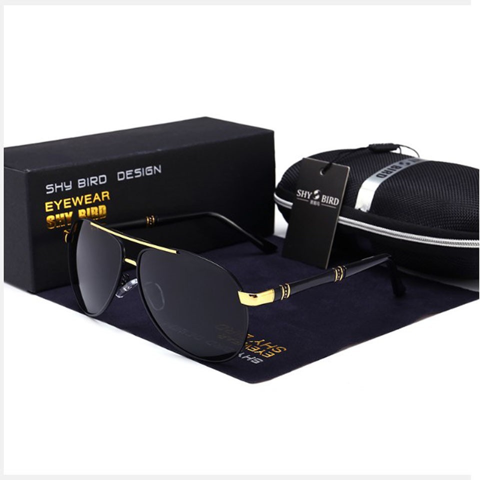 Mắt kính nam Shy Bird Kính phi công Kính mát nam cao cấp
