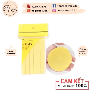 Bông mút rửa mặt - 1 gói 12 miếng, Bông mút rửa mặt nén Chivey Nhật Bản