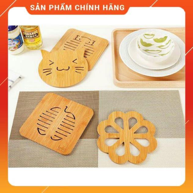 [ HÀNG SIÊU TỐT] Miếng lót nồi bằng gỗ nhiều hình (kt 15*15cm)