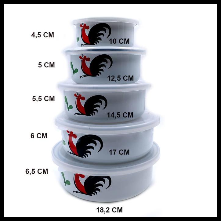 Bộ Tô Trộn Đồ Tráng Men Kedaung 5 Ki-B5 - Hne10798