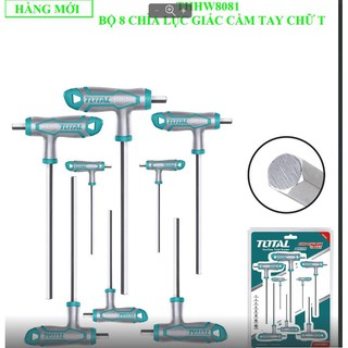 Bộ 8 chìa lục giác tay cầm chữ T total THHW8081