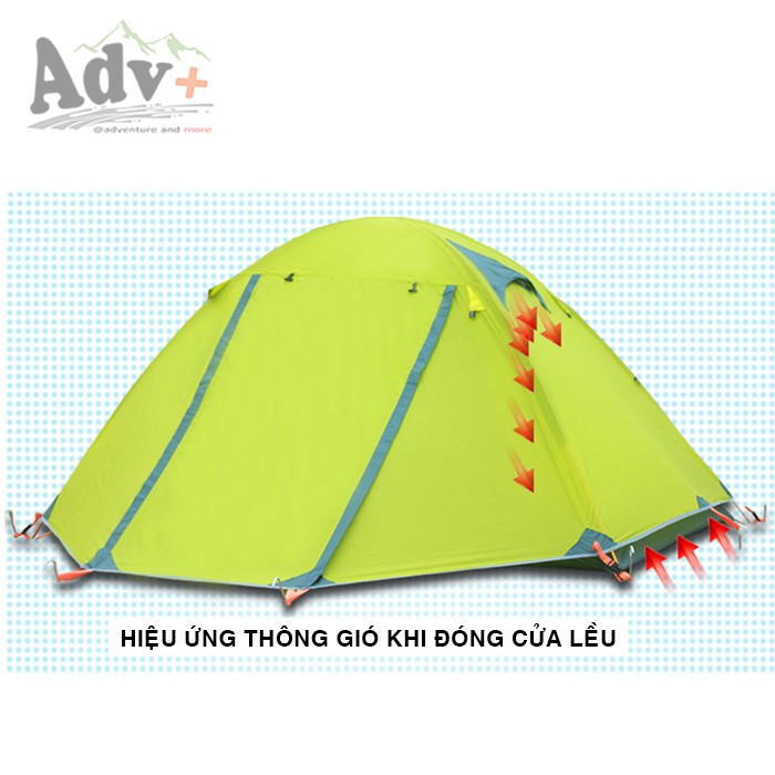 [FREESHIP 70K] Lều 2 lớp 2-4 người chống mưa bão chuyên dụng phượt cắm trại dã ngoại - MUÔN PHƯƠNG SHOP