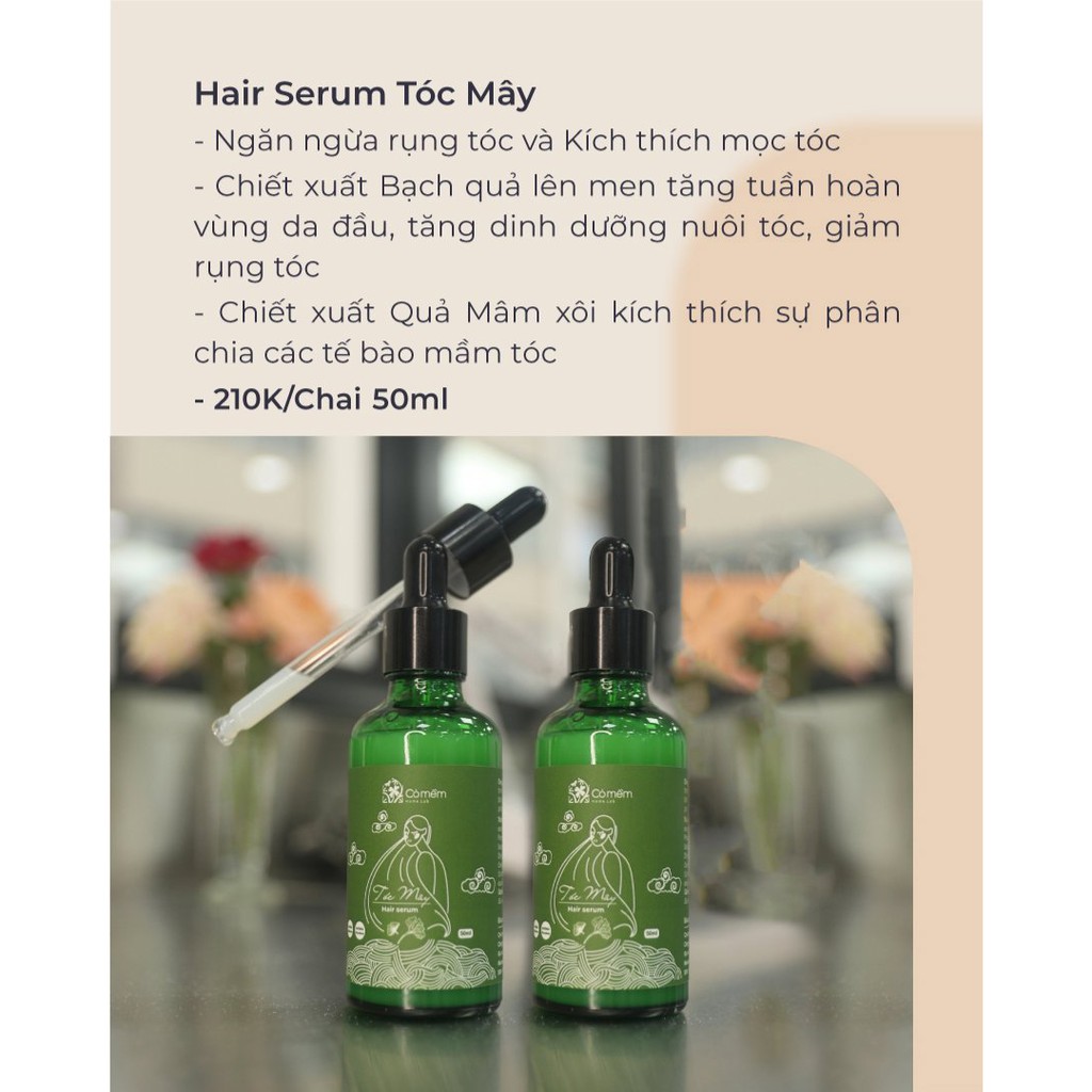 Hair Serum Tóc Mây Cao Cấp Kích Thích Mọc Tóc Giúp Tóc Chắc Khỏe Cỏ Mềm 50ml