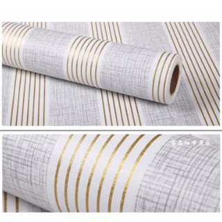 1 mét giấy dán tường sọc bạc - khổ rộng 45cm có keo sẵn