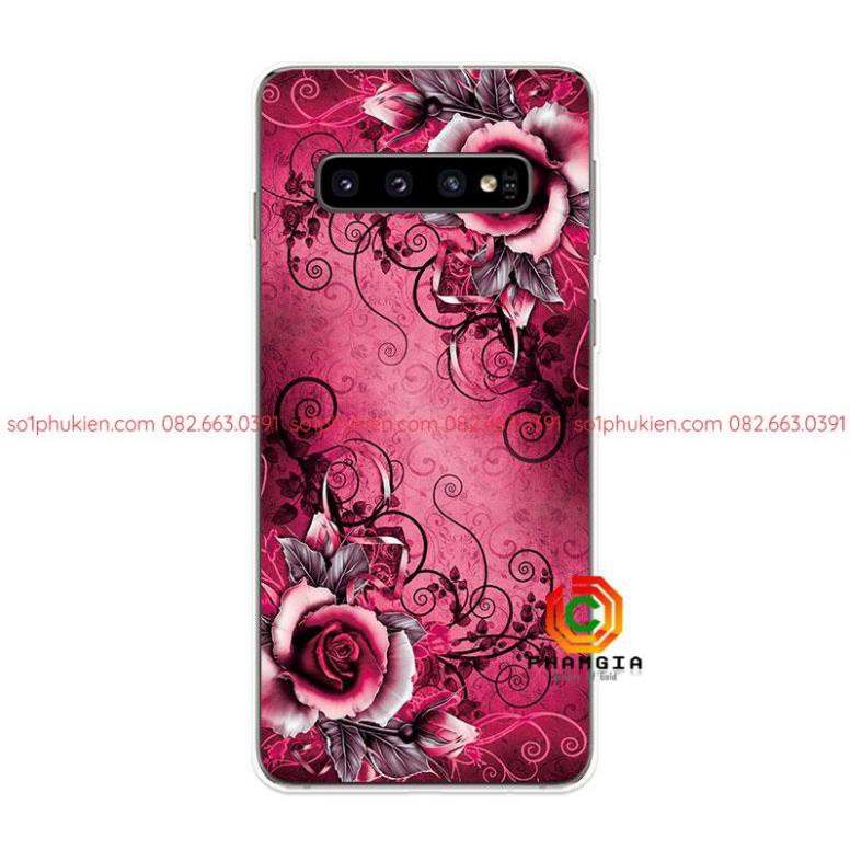 Ốp Lưng dẻo in hình đẹp Samsung Galaxy S9 S9+ S10 S10+ Plus S10e Lite Hoa hồng đẹp