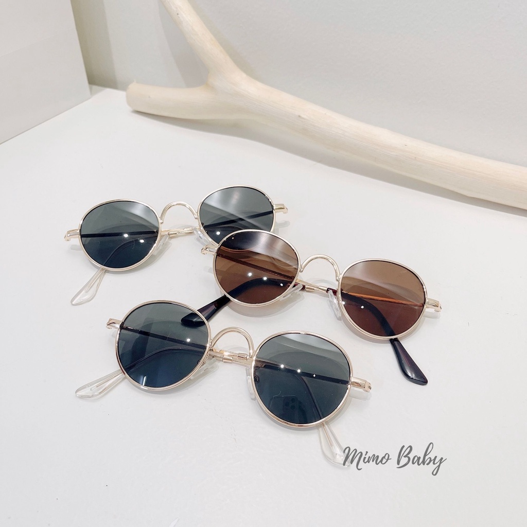 Kính râm thời trang, kính gọng tròn kim loại cực phong cách cho bé K08 Mimo baby