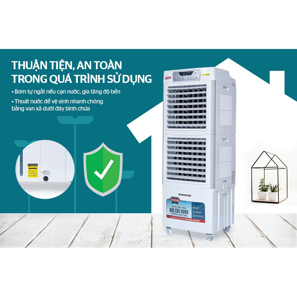 Quạt hơi nước - Quạt điều hòa - Máy làm mát không khí Sunhouse SHD7756