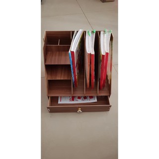 Kệ tài liệu để bàn nhựa gỗ