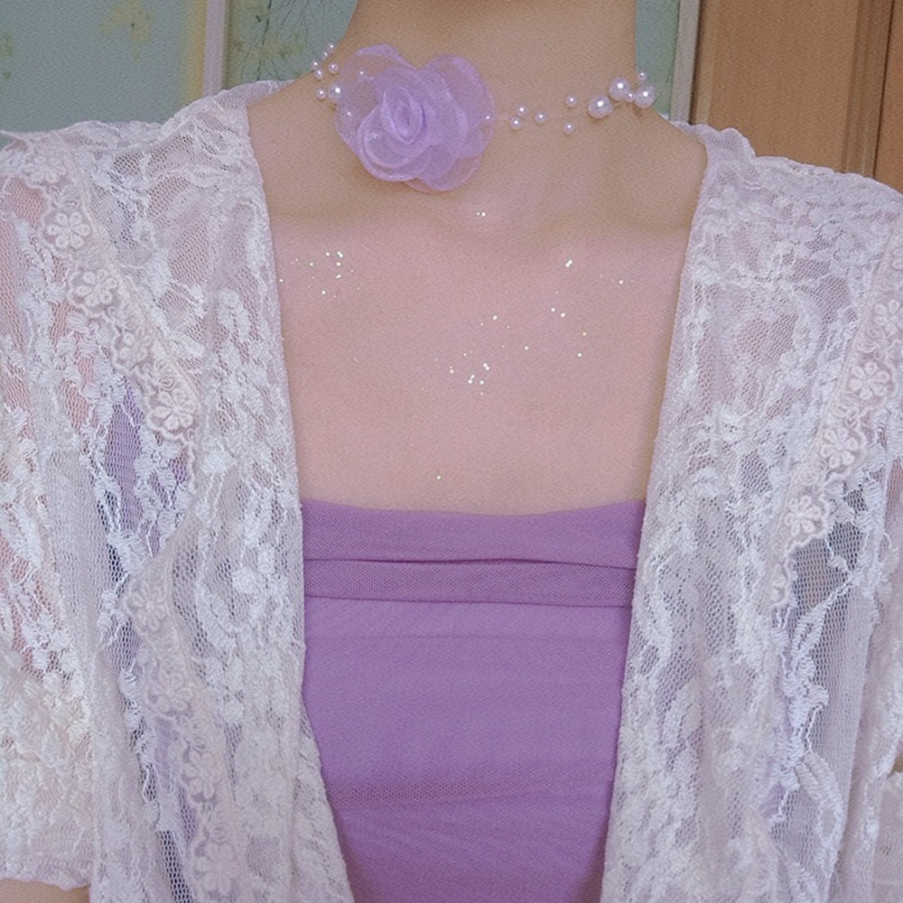 Vòng cổ choker đính hạt ngọc trai thời trang thanh lịch cho nữ
