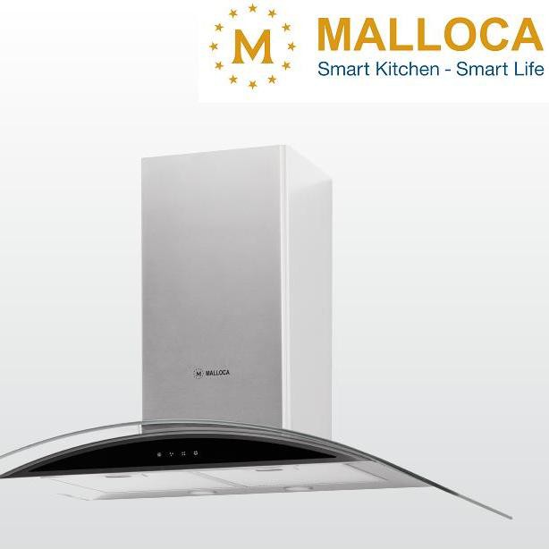 MÁY HÚT KHÓI ÁP TƯỜNG KIẾNG CONG MALLOCA Gama K3155.9 (90cm)