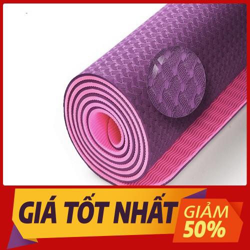 Thảm tập Yoga 2 lớp chống trơn không thấm nước - dụng cụ tập thể hình