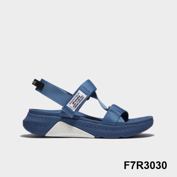 Sandal Shondo F7 Racing đế xanh phối trắng quai xanh cender F7R3030