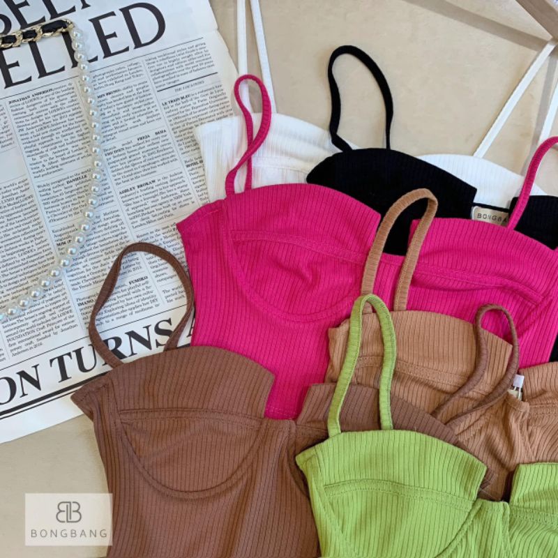 Áo 2 dây tăm croptop