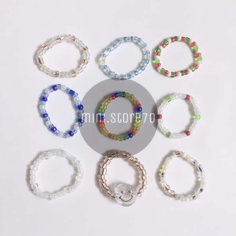 Set làm nhẫn hạt cườm, handmade