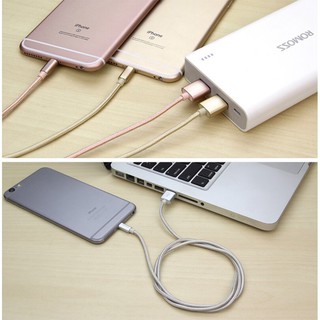 Cáp sạc bọc dù cho iPHONE 5/6/7/8/X fast charging