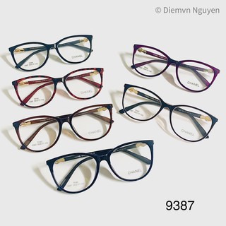 Gọng kính cận thời trang mắt xếch 9387 cho nữ, hàng loại đẹp, Form cứng cáp, nhẹ nhàng