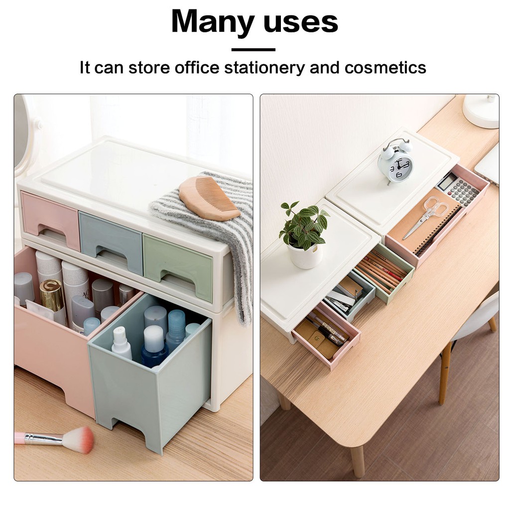 Hộp ngăn kéo JUJIAJIA đựng đồ nhiều lớp bằng nhựa PP