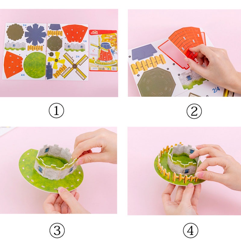 Đồ chơi nhà mô hình 3D bằng xốp cho bé