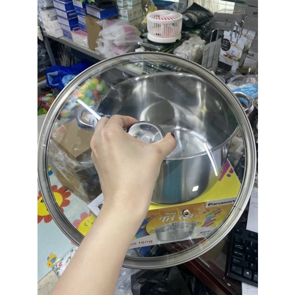 NỒI LUỘC GÀ INOX 30CM SIÊU TO-QUÀ TẶNG TỪ PANASONIC