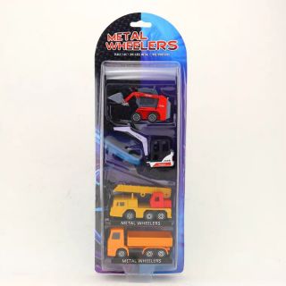 Set 4 xe công trình sắt đặc mini wheeler [ Chat chọn mẫu ]