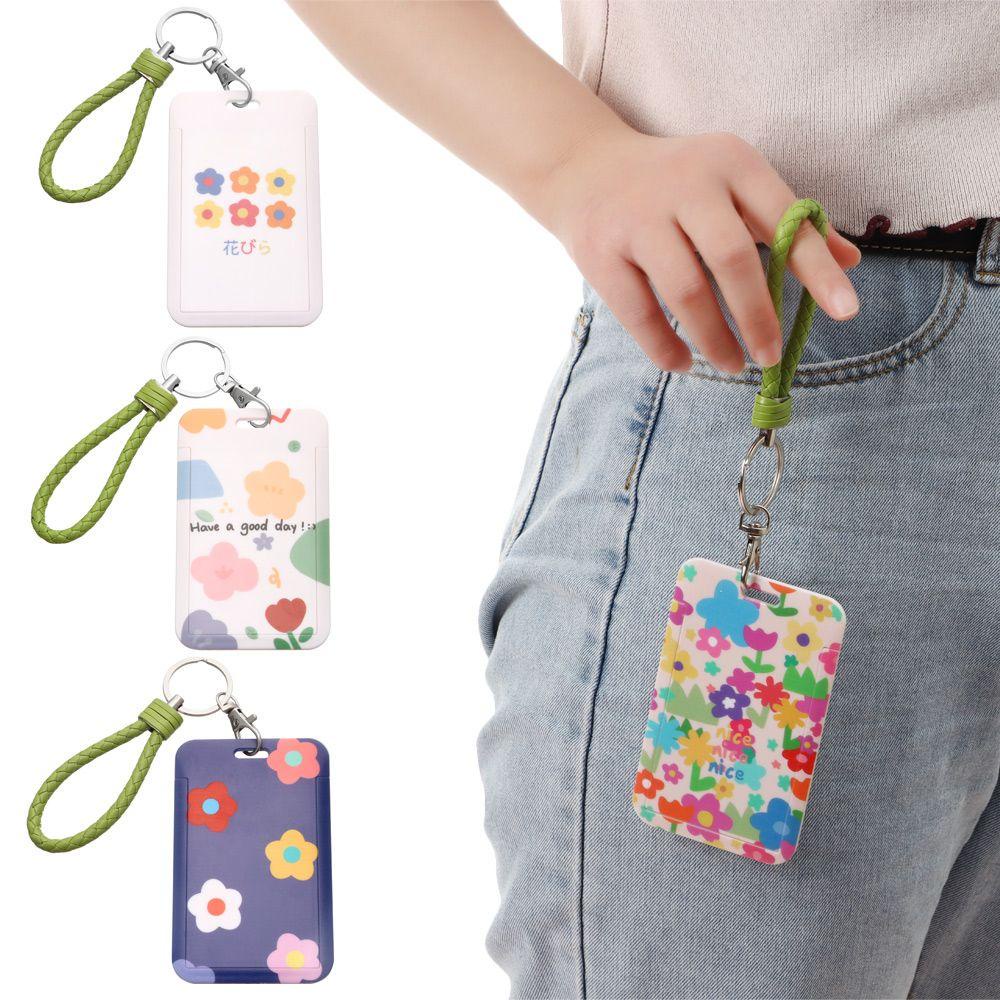 Dây Đeo Thẻ ID / Thẻ ID Họa Tiết Hoa Ngọt Ngào Đa Năng Có Thể Dùng Làm Quà Tặng Giá Đỡ