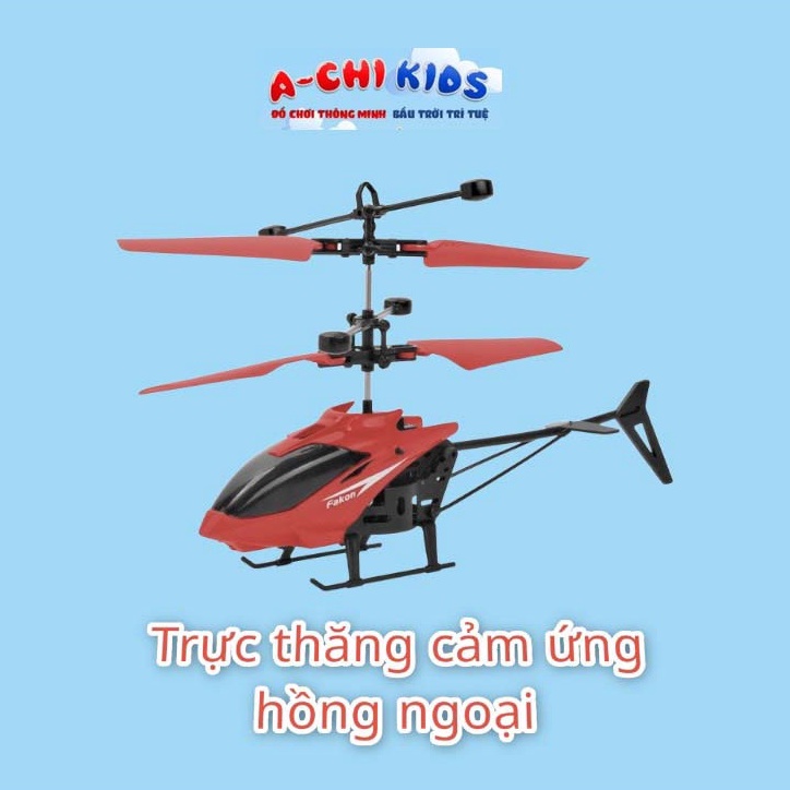Đồ Chơi Máy Bay Trực Thăng Cảm Ứng Hồng Ngoại Bằng Tay Có Đèn Led Tặng Kèm Dây Sạc