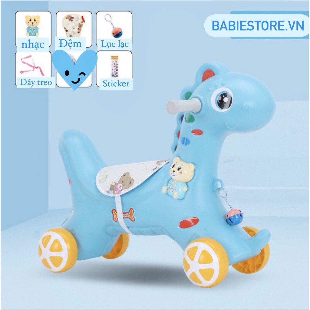 NGỰA BẬP BÊNH / XE CHÒI CHÂN 2 IN 1 CHO BÉ VUI CHƠI