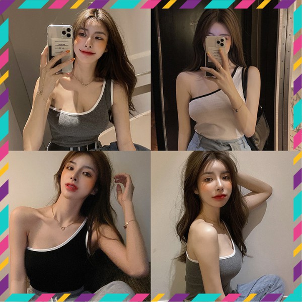 [HOT2021] Áo croptop nữ kiểu mới💖Áo chéo vai💖Mùa hè 2021