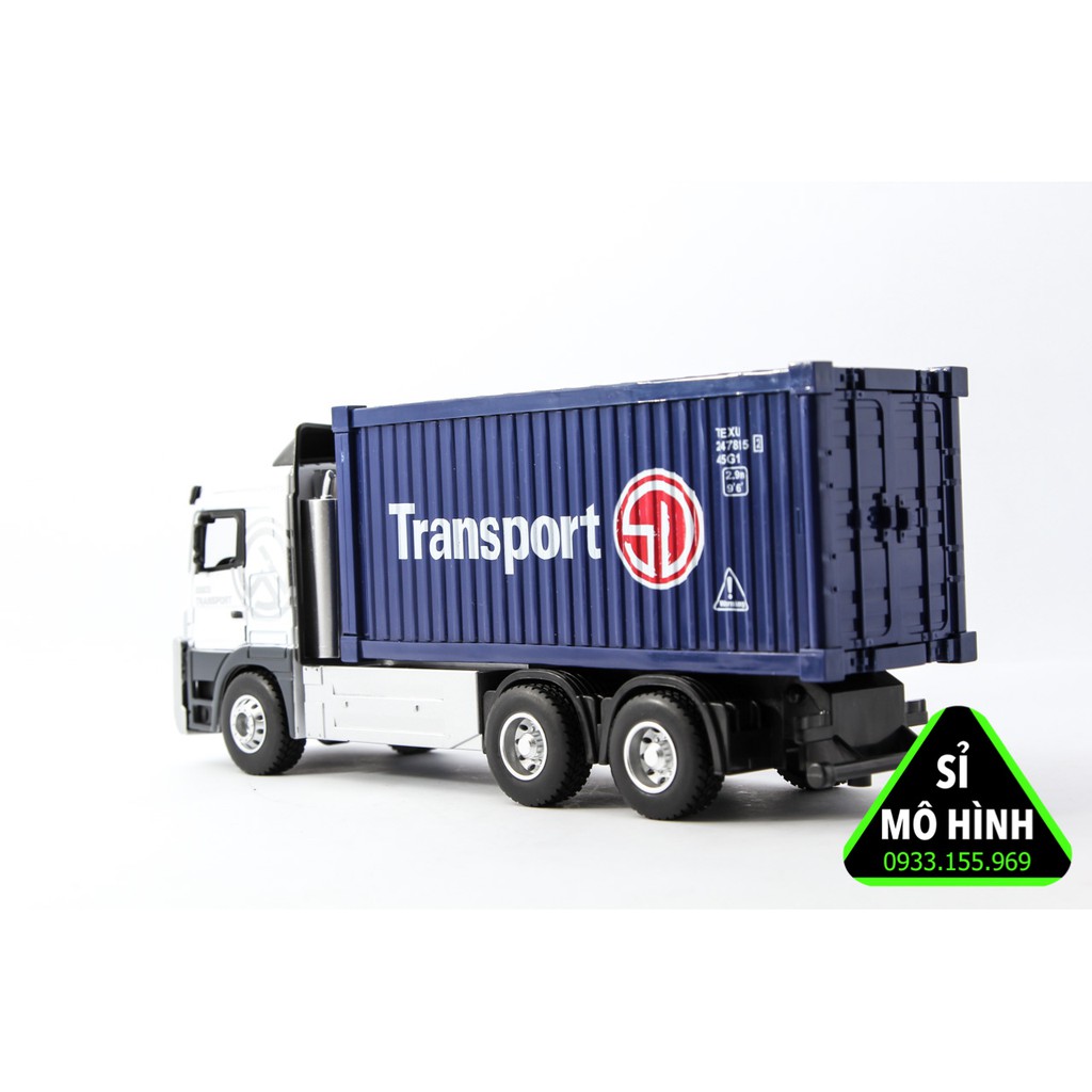 [ Sỉ Mô Hình ] Mô hình xe đầu kéo container thùng xanh