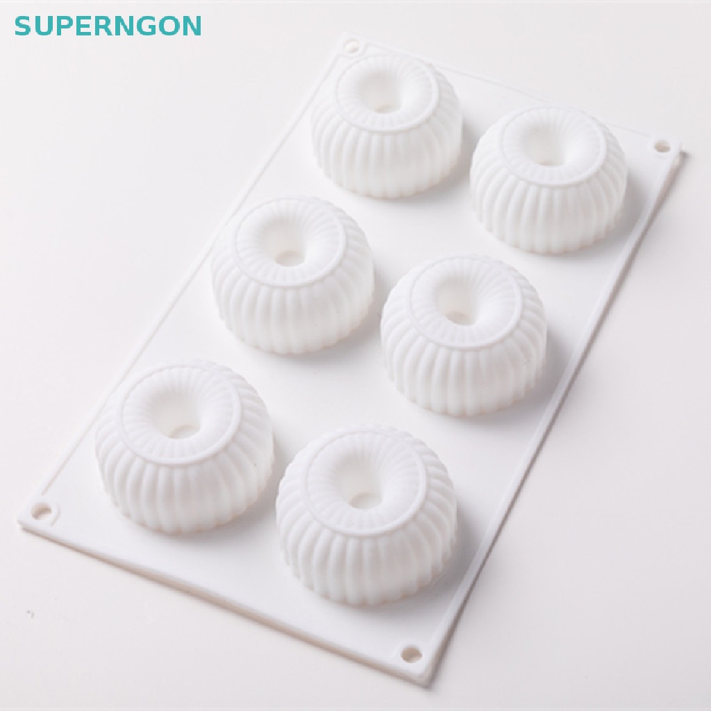 Khuôn Silicone Làm Bánh / Xà Phòng 6 Ngăn Hình Tròn